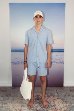 Badehosen*Colours & Sons Badehose Seersucker - Denim Stripes
