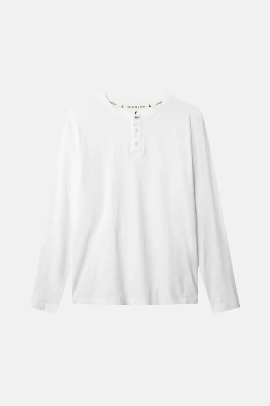 T-Shirts & Polos|Longsleeves*Colours & Sons Basic Henley - White