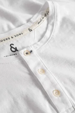 T-Shirts & Polos|Longsleeves*Colours & Sons Basic Henley - White