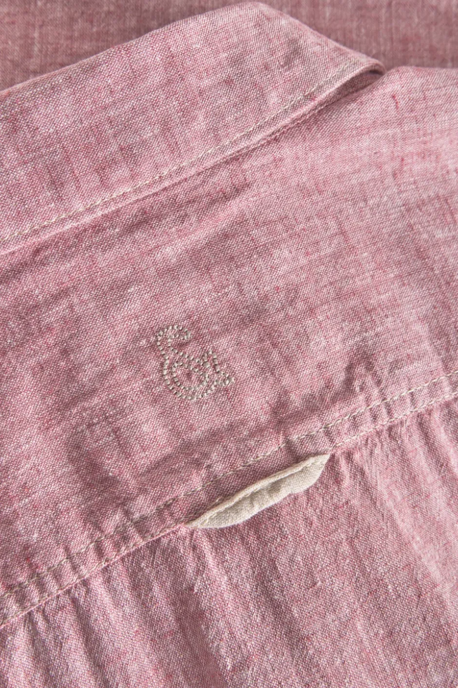 Hemden*Colours & Sons Basic Leinen Hemd Kurzarm - Mauve