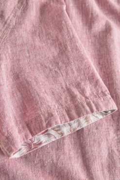 Hemden*Colours & Sons Basic Leinen Hemd Kurzarm - Mauve