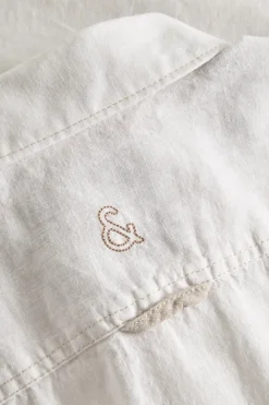 Hemden*Colours & Sons Basic Leinen Hemd Kurzarm - White