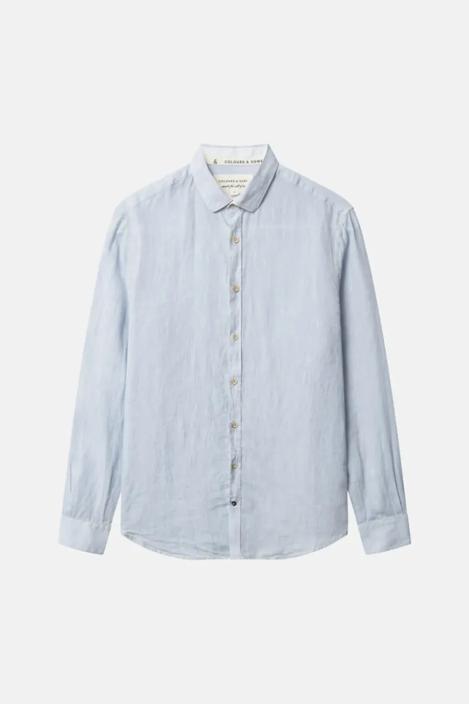 Hemden*Colours & Sons Basic Leinen Hemd - Vintage Blue