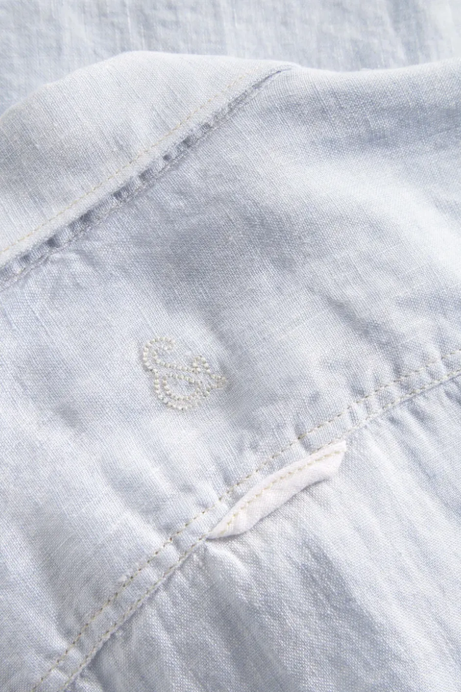 Hemden*Colours & Sons Basic Leinen Hemd - Vintage Blue