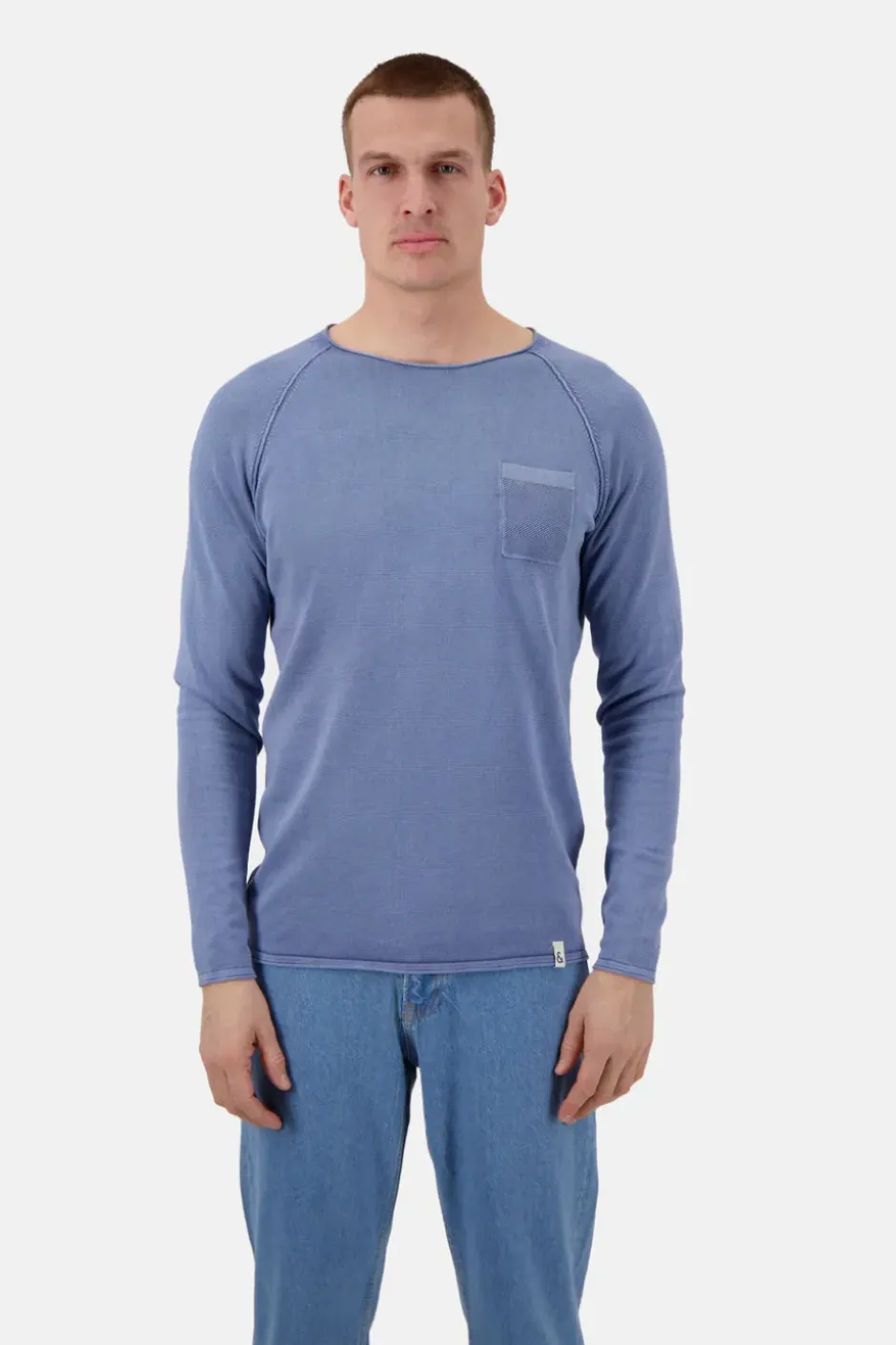 Pullover|Pullover*Colours & Sons Basic Pullover Pocket - Denim
