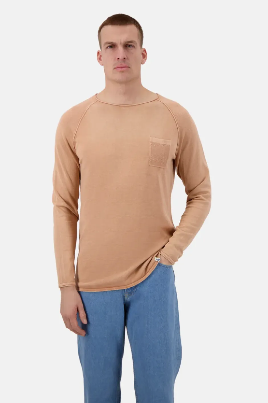 Pullover|Pullover*Colours & Sons Basic Pullover Pocket - Peach