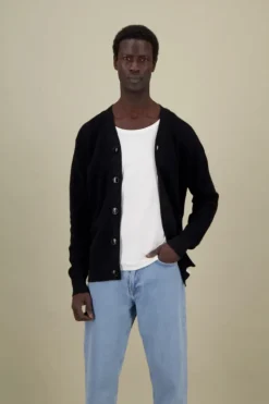 Pullover*Colours & Sons Cardigan Leinen Blend - Black