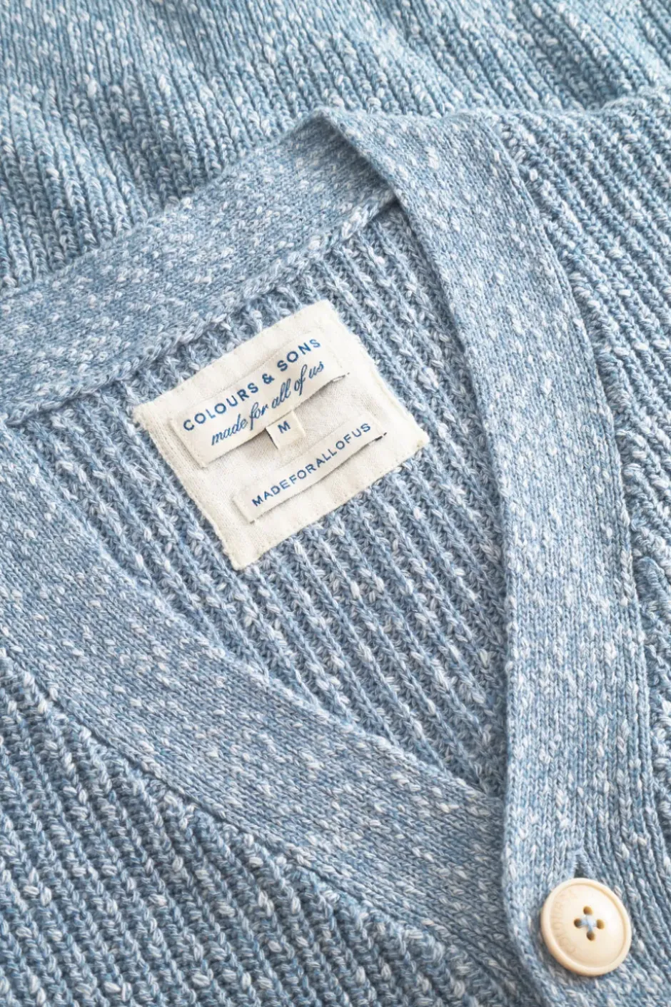 Pullover*Colours & Sons Cardigan Two-Tone - Dove