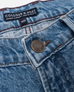 Jeans*Colours & Sons Denim Cropped Stretch - Washed Blue