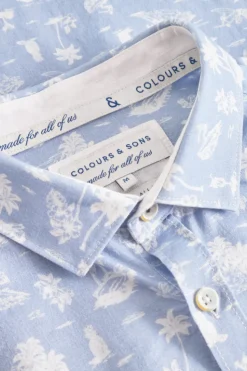 Hemden*Colours & Sons Hemd gemustert - Sky Beach Print