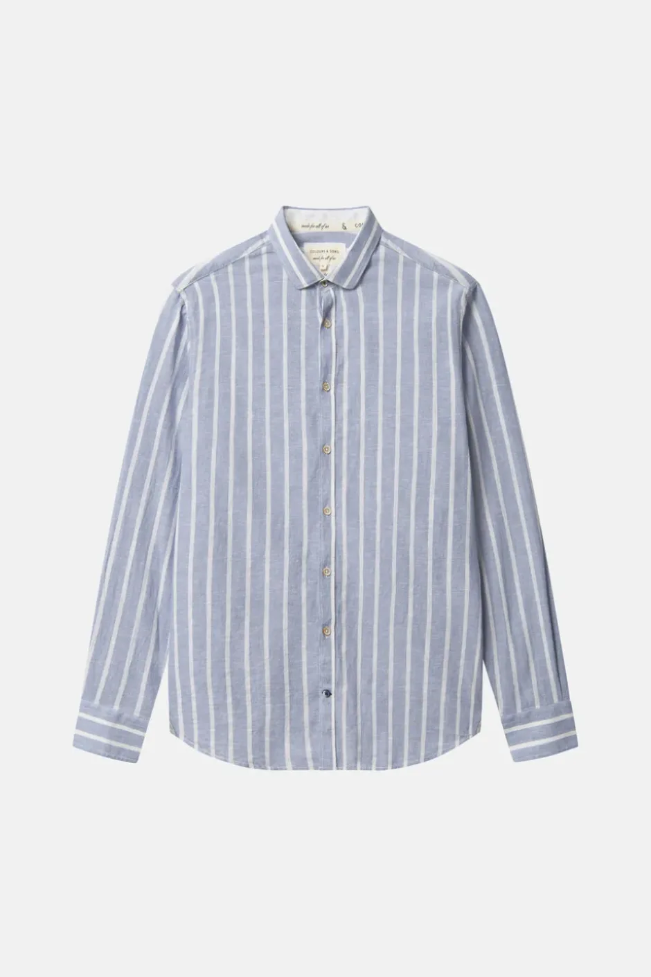 Hemden*Colours & Sons Hemd gestreift Leinenmischung - Denim Stripes