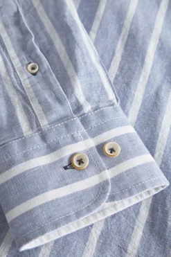 Hemden*Colours & Sons Hemd gestreift Leinenmischung - Denim Stripes