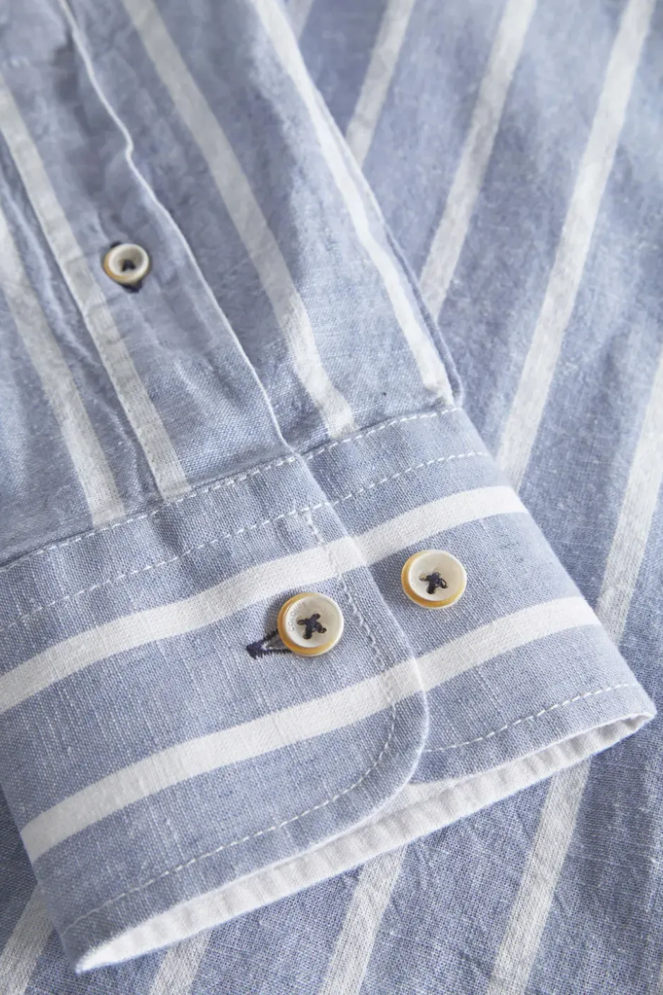 Hemden*Colours & Sons Hemd gestreift Leinenmischung - Denim Stripes