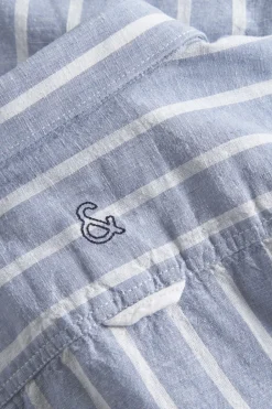 Hemden*Colours & Sons Hemd gestreift Leinenmischung - Denim Stripes