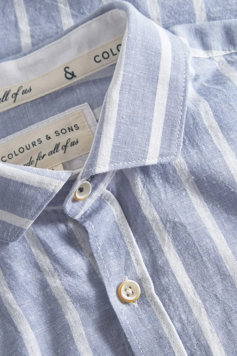 Hemden*Colours & Sons Hemd gestreift Leinenmischung - Denim Stripes