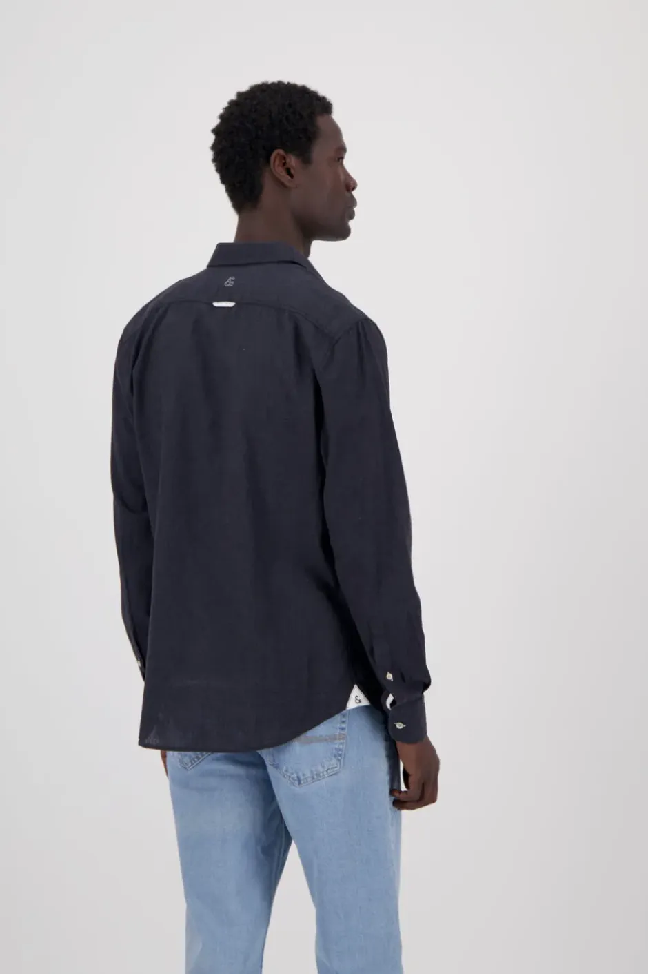 Hemden*Colours & Sons Hemd Leinen Blend - Anthracite