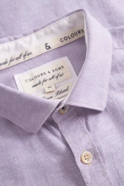 Hemden*Colours & Sons Hemd Leinen Blend - Orchid