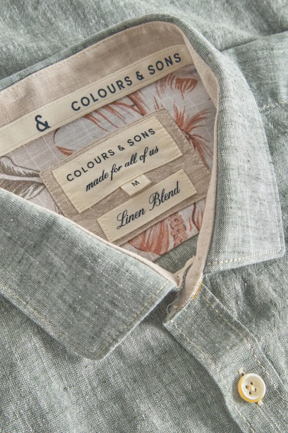 Hemden*Colours & Sons Hemd Leinen Blend - Sage