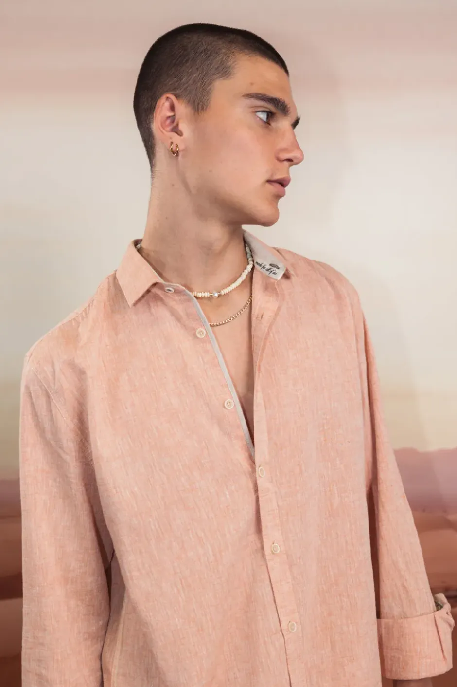 Hemden*Colours & Sons Hemd Leinen Blend - Sienna