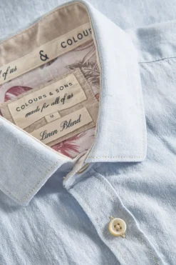 Hemden*Colours & Sons Hemd Leinen Blend - Vintage Blue