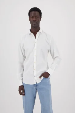Hemden*Colours & Sons Hemd Leinen Blend - White