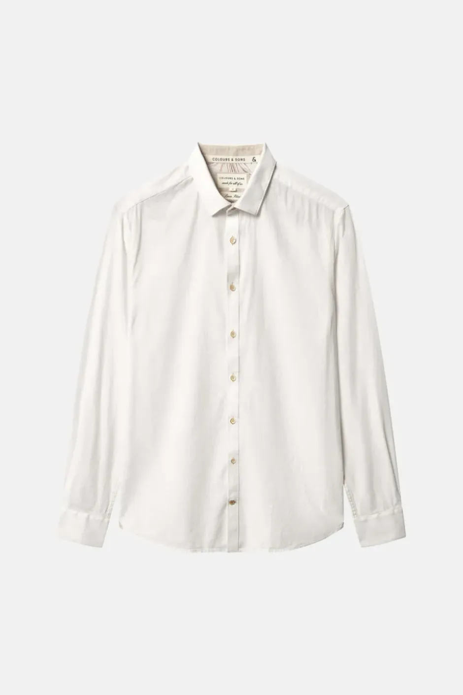 Hemden*Colours & Sons Hemd Leinen Blend - White