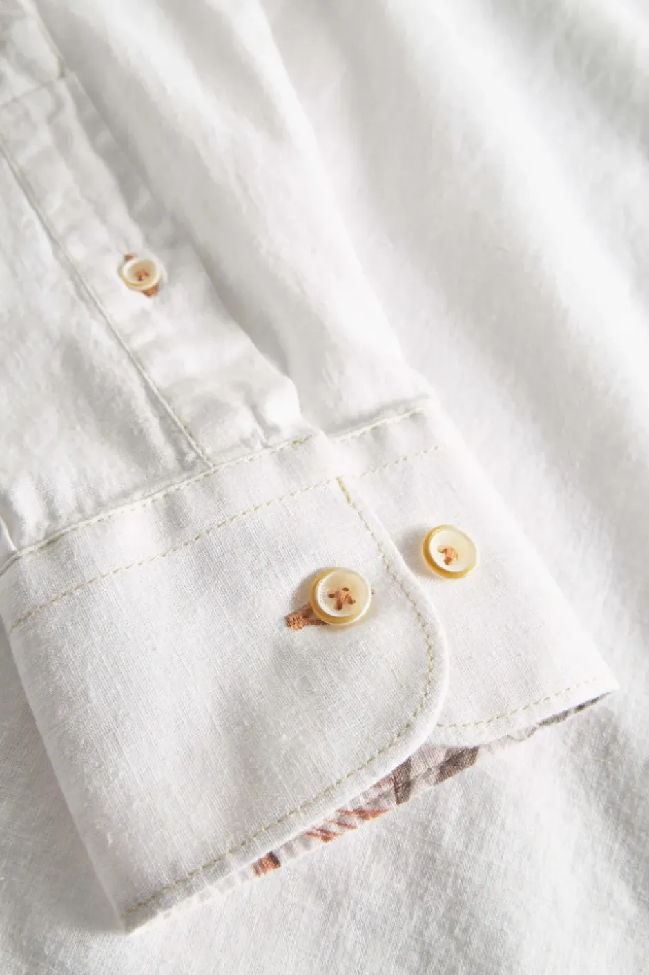 Hemden*Colours & Sons Hemd Leinen Blend - White