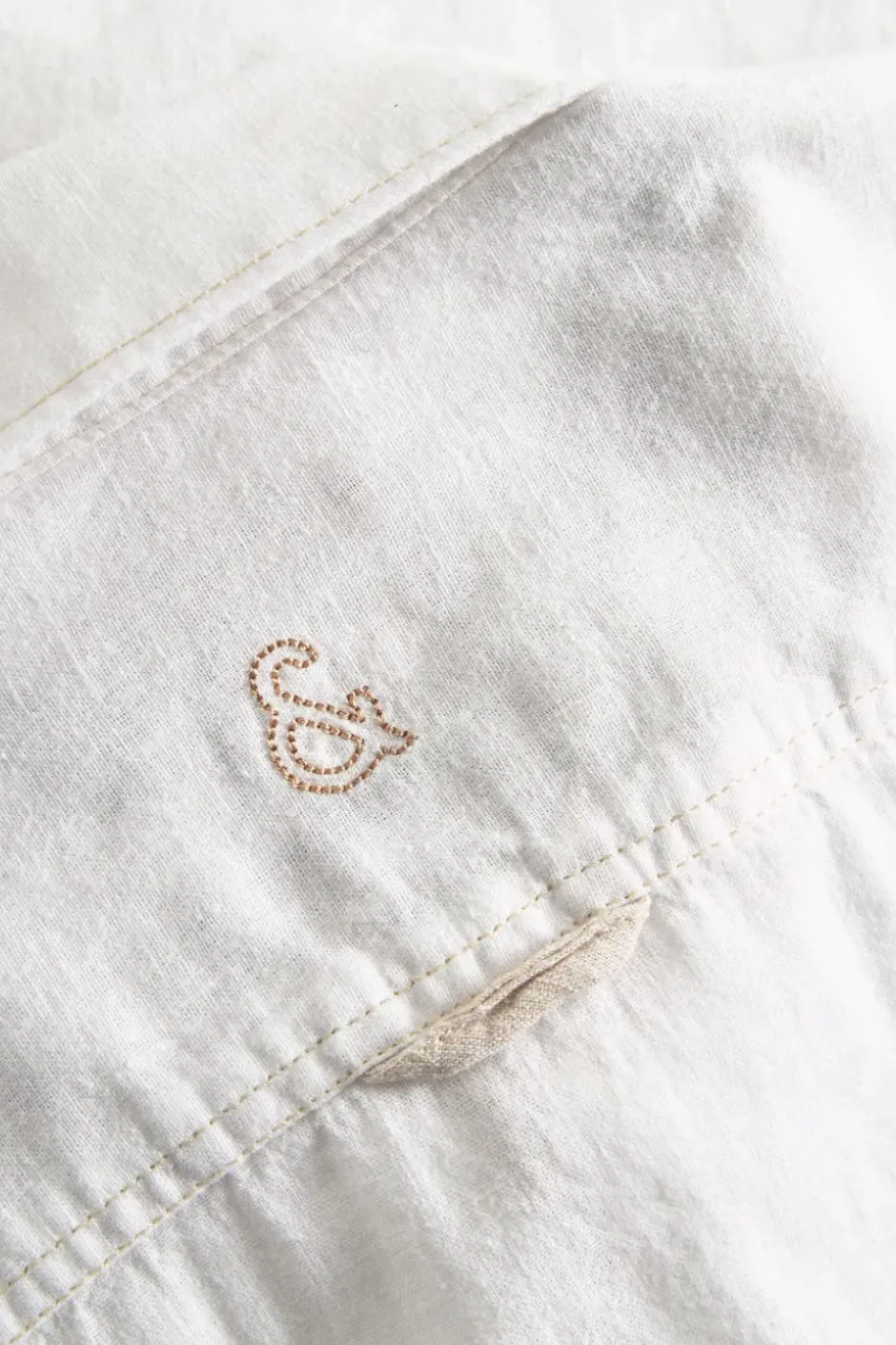 Hemden*Colours & Sons Hemd Leinen Blend - White