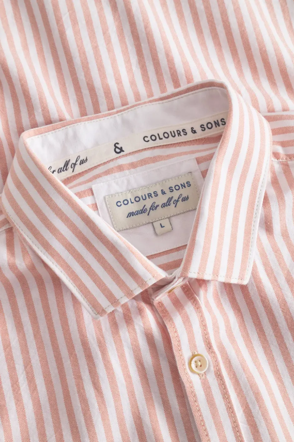 Hemden*Colours & Sons Hemd Oxford Stripes - Salmon Stripes