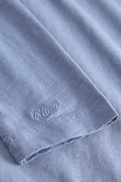 T-Shirts & Polos|Longsleeves*Colours & Sons Henley Shirt Slub - Denim
