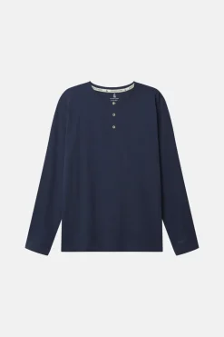 T-Shirts & Polos|Longsleeves*Colours & Sons Henley Shirt Slub - Navy
