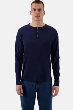 T-Shirts & Polos|Longsleeves*Colours & Sons Henley Shirt Slub - Navy