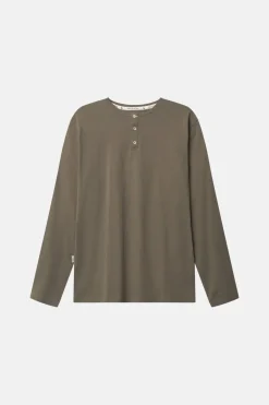 T-Shirts & Polos|Longsleeves*Colours & Sons Henley Shirt Slub - Olive