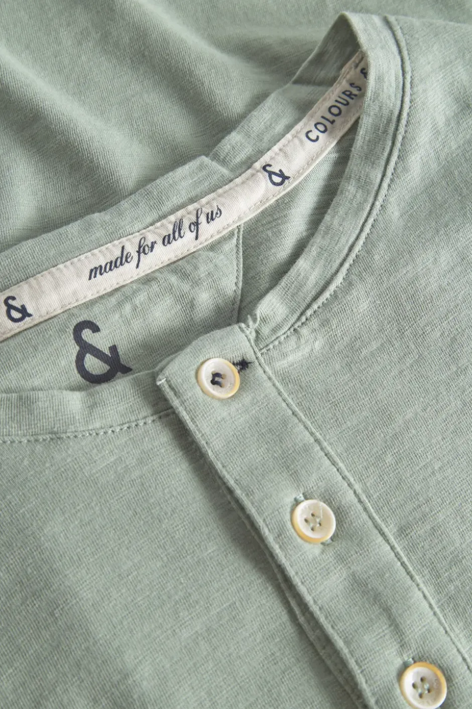 T-Shirts & Polos|Longsleeves*Colours & Sons Henley - Slub - Lime