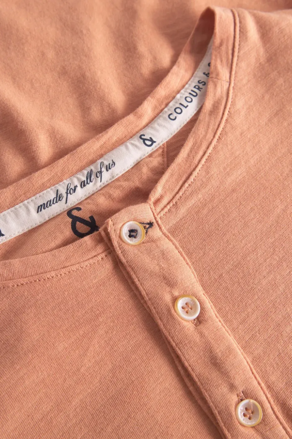 T-Shirts & Polos|Longsleeves*Colours & Sons Henley - Slub - Peach