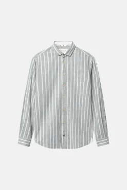 Hemden*Colours & Sons Linen Shirt striped - Wasabi Stripes