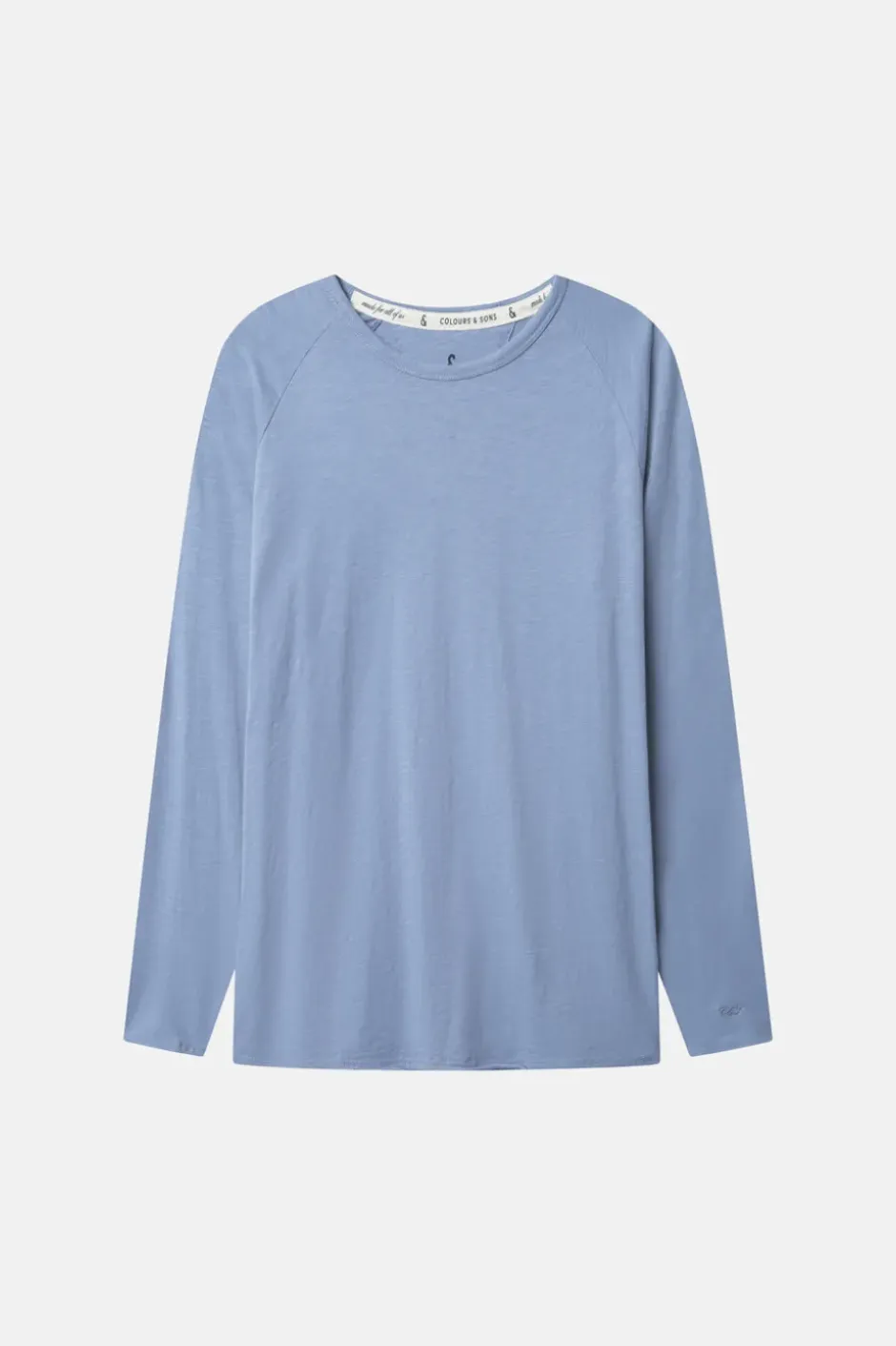 T-Shirts & Polos|Longsleeves*Colours & Sons Longsleeve Slub - Denim