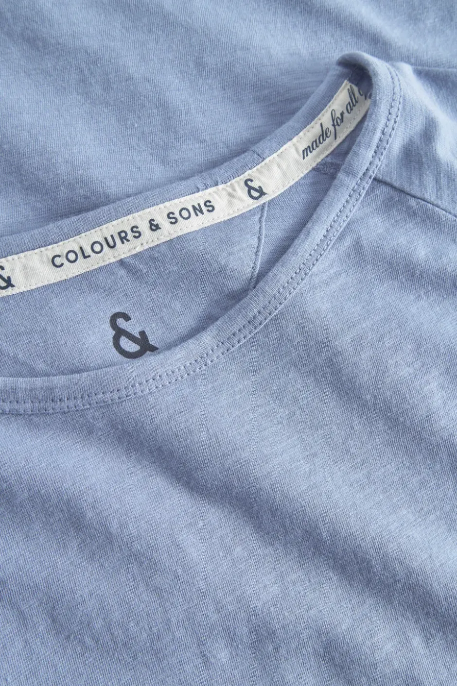 T-Shirts & Polos|Longsleeves*Colours & Sons Longsleeve Slub - Denim