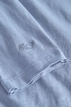 T-Shirts & Polos|Longsleeves*Colours & Sons Longsleeve Slub - Denim
