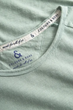 T-Shirts & Polos|Longsleeves*Colours & Sons Longsleeve Slub - Lime
