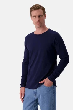 T-Shirts & Polos|Longsleeves*Colours & Sons Longsleeve Slub - Navy