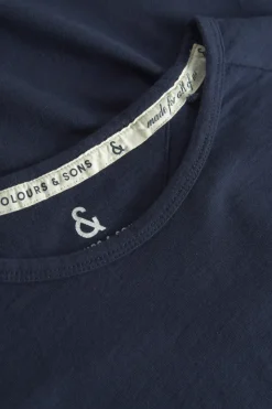 T-Shirts & Polos|Longsleeves*Colours & Sons Longsleeve Slub - Navy