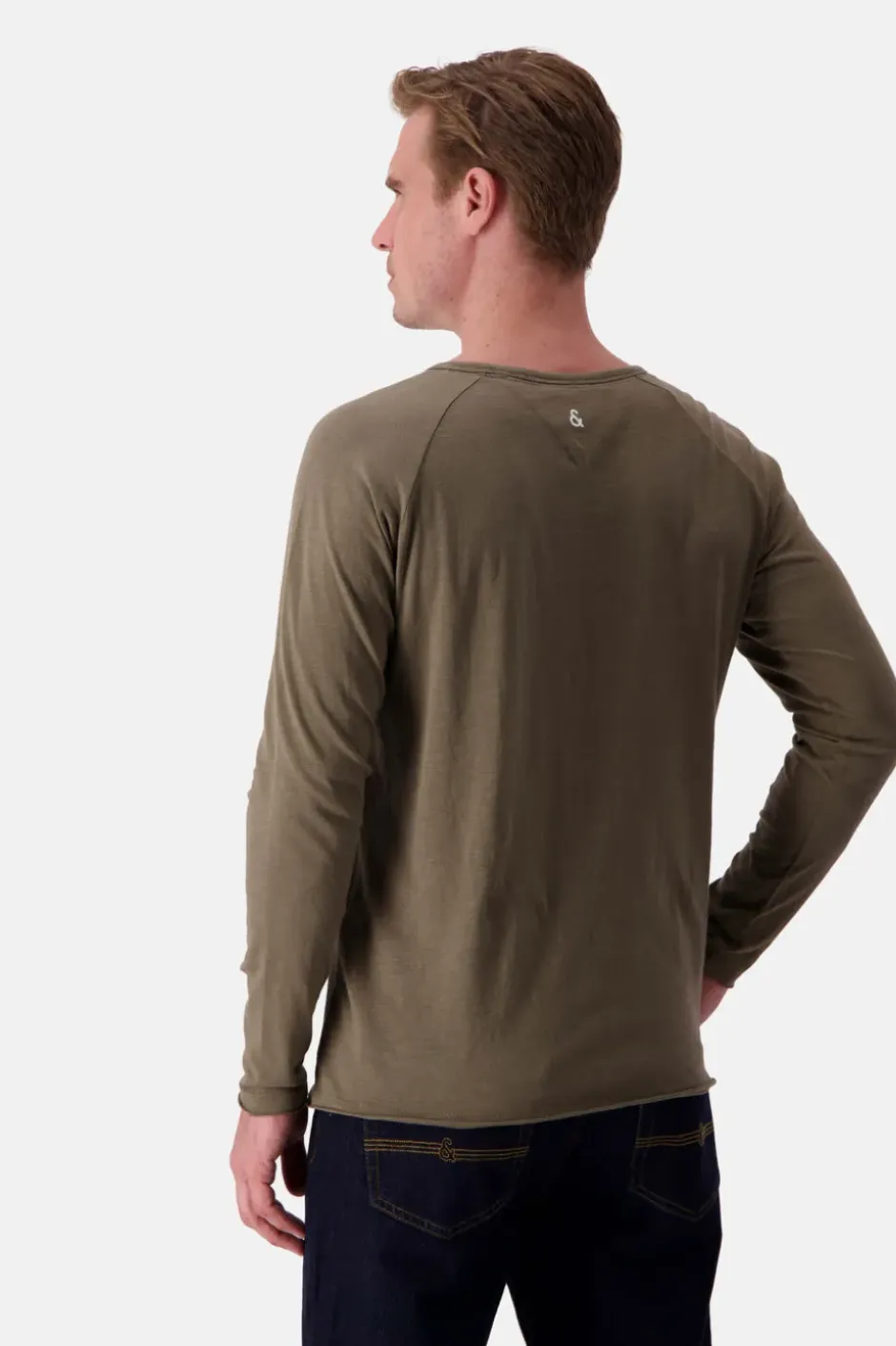 T-Shirts & Polos|Longsleeves*Colours & Sons Longsleeve Slub - Olive