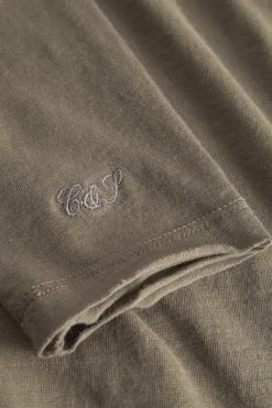 T-Shirts & Polos|Longsleeves*Colours & Sons Longsleeve Slub - Olive