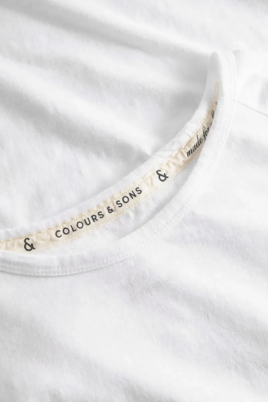 T-Shirts & Polos|Longsleeves*Colours & Sons Longsleeve Slub - White