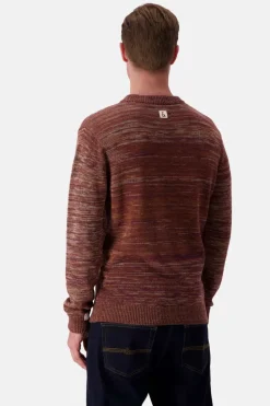 Pullover*Colours & Sons Mouline Pullover - Mahogany Mouliné