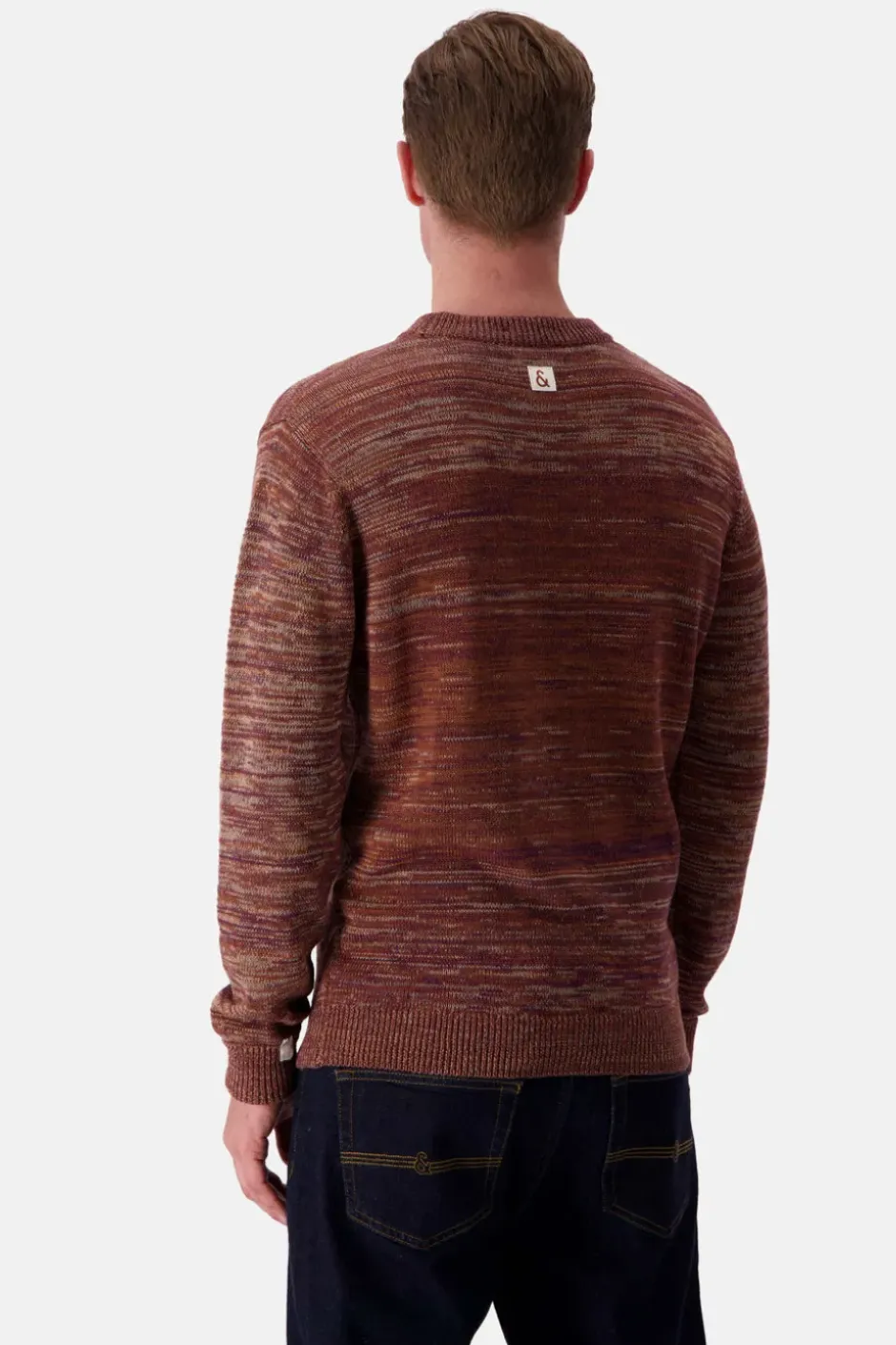 Pullover*Colours & Sons Mouline Pullover - Mahogany Mouliné
