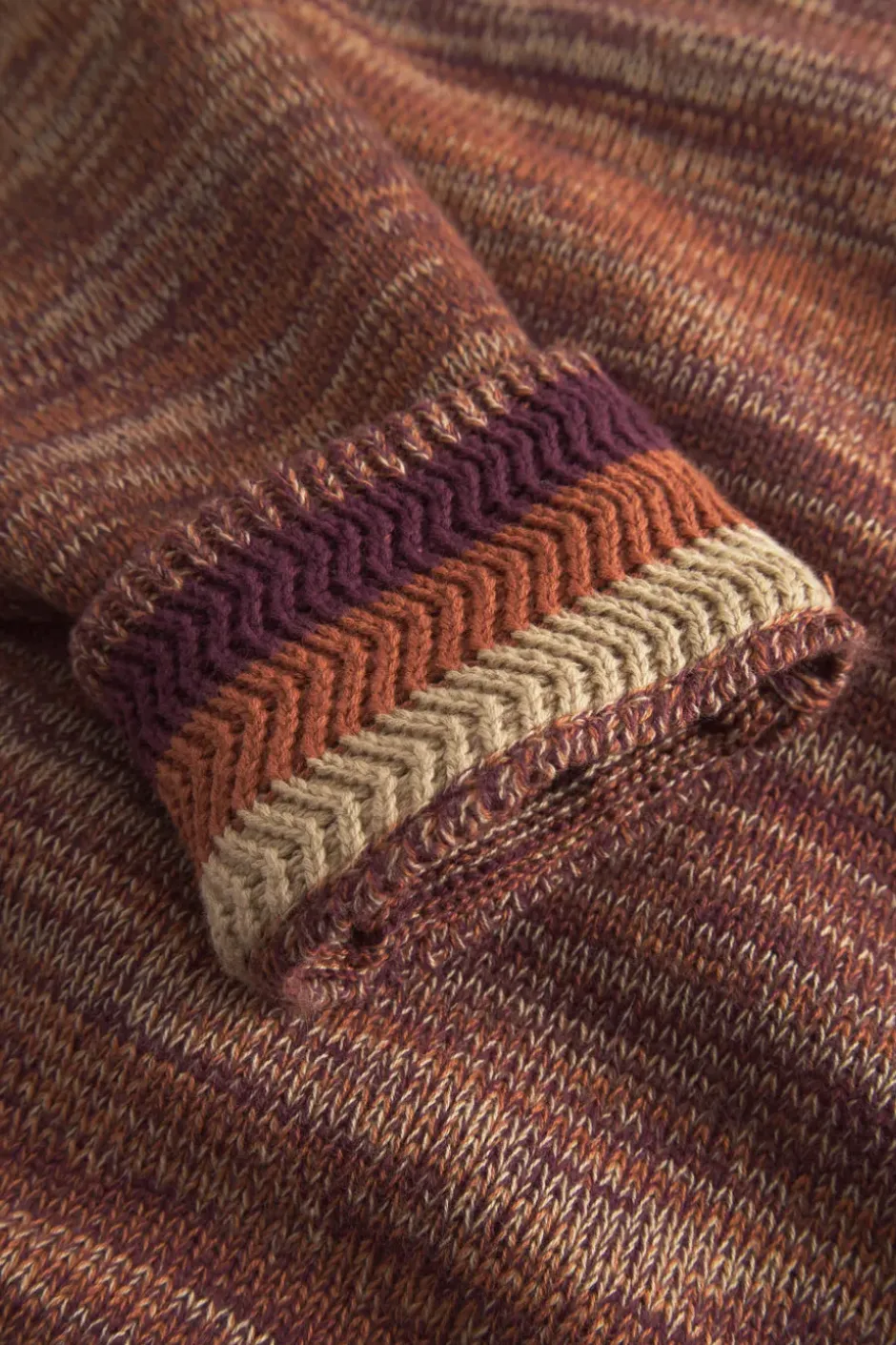 Pullover*Colours & Sons Mouline Pullover - Mahogany Mouliné
