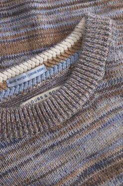 Pullover*Colours & Sons Mouline Pullover - Navy Mouliné