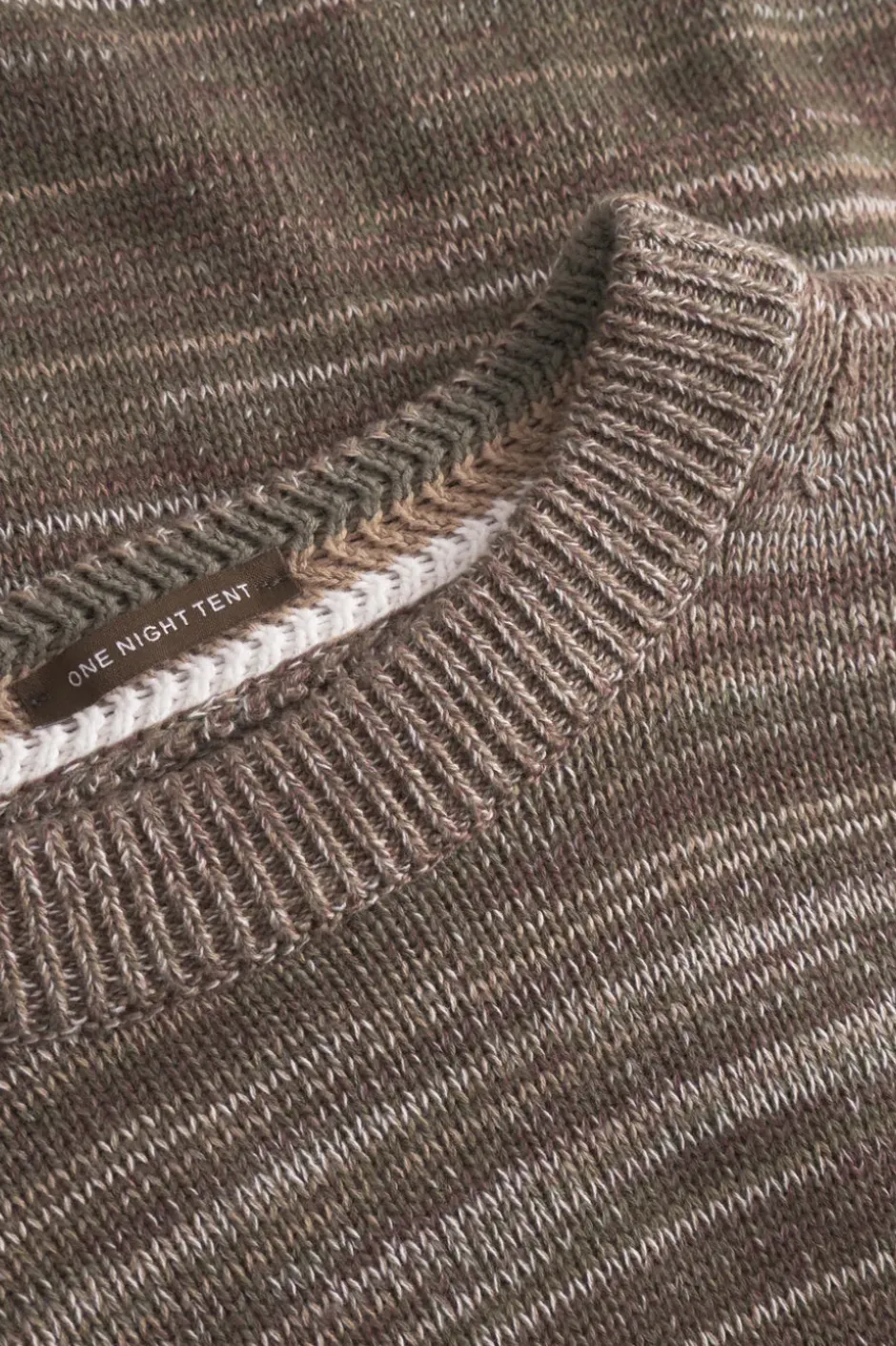 Pullover*Colours & Sons Mouline Pullover - Olive Mouliné